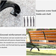 QHW Panchina Doppia/Tripla, panchina Moderna Semplice per Il Tempo Libero con Schienale, Sedile in Legno massello anticorrosivo, Resistente alle intemperie, mobili da Giardino 120 / 150cm