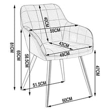 WOLTU BH93dgr-1 Poltroncina Camera da Letto in Velluto Grigio Scuro, Sedia Sala da Pranzo con Braccioli Gambe in Metallo