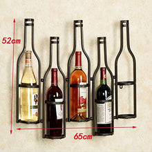 Scaffale per vino da appendere alla parete, per bicchieri di vino, in ferro battuto, 5 bottiglie (colore: bronzo), colore: bianco