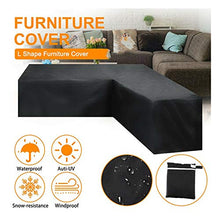 LJWLZFVT Coperture per divani da Giardino - coperture per arredo Giardino a Forma, copridivano per EsternoCopertura Mobili Giardino Impermeabile-Nero 222x286x82cm