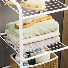 LYM &ripiano di stoccaggio A Pavimento Rack, Piazza Bagno 3 Strati di memorizzazione di cremagliera d'angolo ripiano Scaffale di Finitura