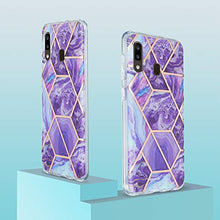 Custodia in TPU (IMD Marmor) per Samsung Galaxy A20/A30 -Dunkellila