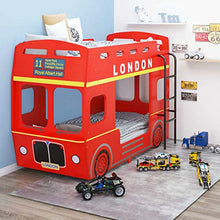BIGTO - Struttura letto a castello in MDF per letto autobus, per camera da letto, colore: rosso, 90 x 200 cm