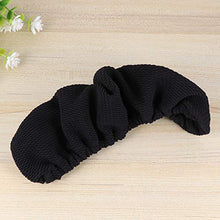 IMIKEYA Fodere per braccioli per Sedia da Ufficio Fodere per braccioli Fodere per Proteggi braccioli per Sedia da Computer addensate Maniche per braccioli per Sedia con Fascia Elastica(Nero)