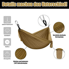 Grassman Hammock Outdoor Amaca da campeggio ultraleggera con cinghie per alberi e moschettoni, amache da viaggio con paracadute in nylon ripstop, con portata di 300 kg, 275 x 140 cm