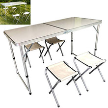 Tavolo Pieghevole da Giardino,Tavolo Tavolino pieghevole Scrivania perfetto come Tavolo da Campeggio fiera casa giardino buffet piedi ferro a valigetta da interno esterno prolunga