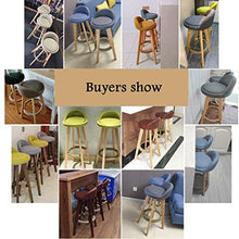 LLT Pratico sgabello Sgabelli di lusso Bar Stool Kitchen Bar Colazione Sedia da pranzo contatore ruotabile in legno massiccio telaio Comodità Posto a sedere Carico massimo 120Kg,A,63 cm