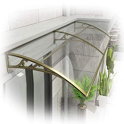 Tenda da Veranda Pensilina Alveolare Pensilina Tettoia, Baldacchino Esterno Del Patio Della Porta D'ingresso Sun Shetter Con Supporto In Lega Di Alluminio, Protezione Dai Raggi Solari UV Pioggia Neve