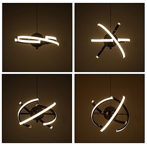 ELINKUME LED lampada a sospensione design moderno lampadario soggiorno sala da pranzo (23W)