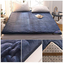 LoveHouse - Materassino a pavimento in flanella, morbido e spesso tatami, pieghevole, per bambini e adulti, 180 x 200 cm, colore: blu