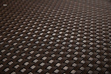 Sellon24 Polyrattan Balkonverkleidung Sichtschutz Balkonsichtschutz anthrazit braun weiß schwarz kupfer grün Meterware Balkonbespannung 17,49€/Quadratmeter (H 100cm, RD02 - dunkel braun)