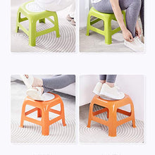 H-M-Shelf Sgabello Antiscivolo in plastica, Sgabello Che Cambia Scarpe, Sgabello per Il Bagno Addensato per la casa, Sgabello Basso, Sgabello Basso 29.6x29.6x26.7cm (Color : Green)