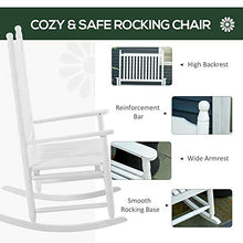 giordano shop Panchina 2 Posti a Dondolo da Giardino 117x85x120 cm in Legno di Pioppo Bianco
