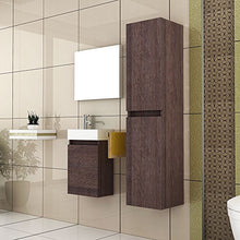Set di mobili da bagno vormontiert 40 x 22 cm in Alamo in rovere con lavabo in ghisa minerale e specchio, in bagno set/mano lavabo per un bagno moderno con Alpi Berger