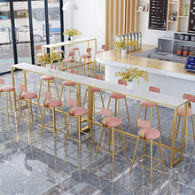 Sedia da Pranzo Sgabelli Alti Contatore della Cucina per la Colazione Sgabelli da Bar Sedute in Velluto Sedie da Bar Gambe in Metallo Color Ferro Dorato, Sgabelli da Bar Sgabelli Alti Rosa