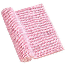 Tappetino da bagno Tappeto Facile da pulire Set da bagno in due pezzi rettangolare a forma di U per la casa per il bagno(Pink)
