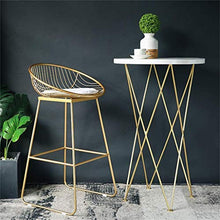 LWW Sedie, sgabelli da bar Moderna semplicità per il tempo libero Sedia in metallo Sgabelli da bar Poggiapiedi Sedie da pranzo per colazione Cucina/Pub/Bar,Oro rosa,42 cm
