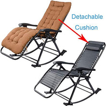 SHUAIIJUAN Sedia per il tempo libero domestico GIARDINO Sedia da giardino Patio Rocking Chair pieghevole reclinabile sedia regolabile Sedie poggiatesta reclinabili Sdraio for Beach Camping Pool Deck -
