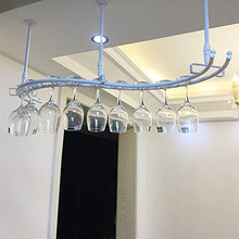Global- Creativo a forma di ferro da parete appeso a muro bianco portabottiglie/porta calici/portabicchieri/porta bicchiere di vino rosso, multifunzione bar armadietto ornamenti