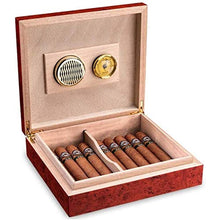 Getrichar Humidors di sigari, comodità di Viaggio con comodità di Sigaro, idratante humerors di Sigaro in Legno di Cedro, scatole di Vernice in Legno massello, Buon Umore, buona Vita a casa