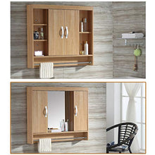 Creative LDF Armadio In Legno A Specchio Nascosto A Parete A Doppia Porta Mobile Da Cucina Bagno Balcone Con Portasciugamani Luci A Led