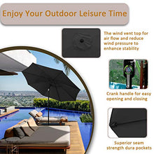SUNNY GUARD Ombrellone da 270 cm con Pulsante di inclinazione e manovella, ombrellone con palo in Alluminio da 38 mm, per Giardino, Patio, Piscina,Antracite