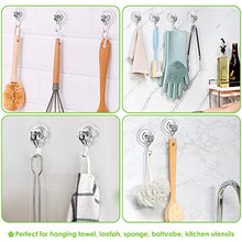 Ganci Ventosa Ganci da Parete Ganci per Bagno Cucina Ventosa Forte Senza Trapano Ventose per VetroMax Ventose per Bagno Doccia Vetro Cucina Accappatoio Parete Porte Organizzare, Trasparenti 4 Pezzi