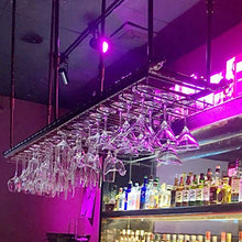 FAFZ Portavini Portabottiglie in Metallo A Soffitto, Altezza E Distanza Regolabili, Portabicchieri da Appendere, Adatto per Ristoranti, Bar, KTV (Size : 100cm)