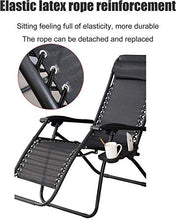 WUY Regolabile Terrazza Sedia a Sdraio Oversized Zero-Gravity Sedia Portatile Courtyard Portabicchiere La Sedia da Campeggio reclinabile è Dotata di portabicchieri e Cuscini in gr