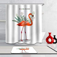 LIYAN Combinazione Bagno. Immagini Chiare E Colori Vivaci Rendono Il Tuo Bagno Pieno di Vita. Accessori da Bagno. Fenicottero. Foglie Verdi.