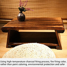 Tavolo Basso Pieghevole in Legno Massello Scrivania per Laptop Tavolo sul Letto Scrivania in Piedi Vassoio per Colazione Imparare (Color : Brown, Size : 60 * 35 * 23cm)
