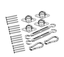 Fanaticism  - Accessori di fissaggio per parasole, set per montaggio quadrangolare in acciaio inox