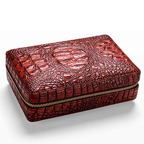 SMEJS Portasigari Portatile in Legno massello Scatola portaoggetti Portasigari Portatile in Legno di Cedro Contenitore con umidificatore per Feste di Viaggio all'aperto (Color : A)
