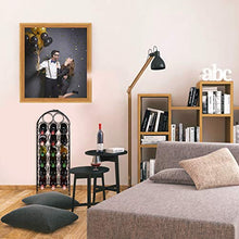 Relaxdays Portabottiglie, 20 Bottiglie, Decorativo, Cantinetta per la Cucina, Cantina, Bar, Metallo, 83x34x17 cm, Nero