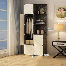 Coffee table FHW Fai da Te Portatile Armadio Guardaroba di economia di Spazio Armadio Deeper cubo con Hanging Asta Guardaroba (Size : 75x47x183cm)