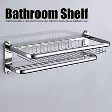Mensola per asciugamani da bagno, pieghevole a parete, con trattamento di ossidazione superficiale per camera da letto, 58,9 x 23,9 x 15,0 cm