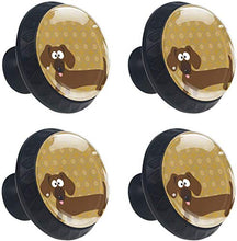 Cane bassotto Pomelli per Porta Set di 4 Pomelli per Mobili Manopole per Cassetti Cucina Armadio Vetro