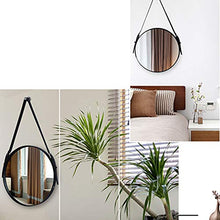 Specchio-specchio da bagno, specchio per il trucco rotondo a tracolla, impermeabile e resistente all'usura, regolazione flessibile, specchio argentato per immagini chiare/B / 70cm