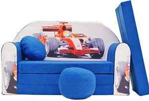 Pro BAMBINI DIVANO LETTO FUTON bambini MOBILI+GRATIS POUF/POGGIAPIEDI & CUSCINO (C2)