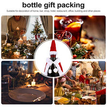 Amosfun 4 Pezzi di Bottiglia di Vino di Natale Vestito di Peluche Copri Bottiglia di Vino di Natale con Mini Cappello di Babbo Natale Panno di Bottiglia di Festa Decorazione della Tavola