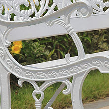 GaoF Panchina da Giardino per terrazza da 49 Pollici, panchina per Il Tempo Libero a Due posti per Esterni, Sedia da Portico Resistente alle intemperie in Legno anticorrosivo con Struttura in