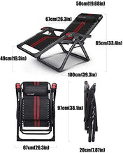 LVYE1 MRMF Sedia A Sdraio Imbottita Reclinabile Zero Gravity con Supporto per Poggiatesta Regolabile 200 kg