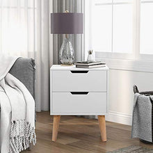 Q-HL Comodino Set di 2 Comodini per Mobili da Comodino Comodini per La Camera da Letto Soggiorno con 2 Cassetti 45 * 35 * 56,5 Cm - Bianco