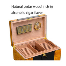 XZJJZ Desktop Cigar Humidor - Rettangolare umidificatore con Vassoio e separatore Regolabile