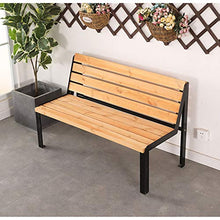 Outdoor Sedia Solida Parco In Legno,doppi Panca Da Giardino Giardino Sul Retro In Ferro Battuto,anti-corrosione E Anti-ruggine All'aperto Retrò Panca Mobili,utilizzato Per La Terrazza Balcone Giardi