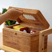 Comodità, cassettiera per medicine domestiche, armadietto medico di primo soccorso, scatola in rattan, adatta per la famiglia, piccola medica, pratica