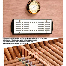 Gymqian Humidors Sigaro Cedar Legno Ufficio Cigar Stoccaggio Scatola Di Stoccaggio Vernice per Pianoforte, Igrometro Integrato classico/Braun / 29.8x22x16.3cm