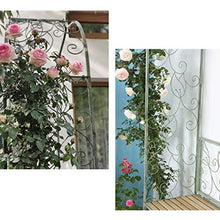 YICO Terrazza Arco da Giardino Pergolato con Panca in Acciaio, 235 cm di Altezza X 110 cm di Larghezza, Arco Decorativo per Interni/Esterni per Piante Rampicanti, Verde
