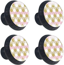 Scala a forma di sirena di pesce caffè in oro bianco rosa Pomelli per Porta Set di 4 Pomelli per Mobili Manopole per Cassetti Cucina Armadio Vetro