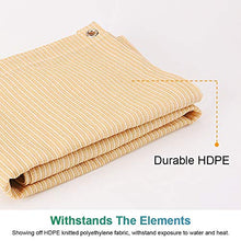 N / A Rete Ombreggiante Telo Parasole con Occhielli, Copertura Reticolare in Rete Resistente al 90% Ai Raggi UV, per Pergola/Cortile/Giardino/Serra, Beige(Size:3×3m)